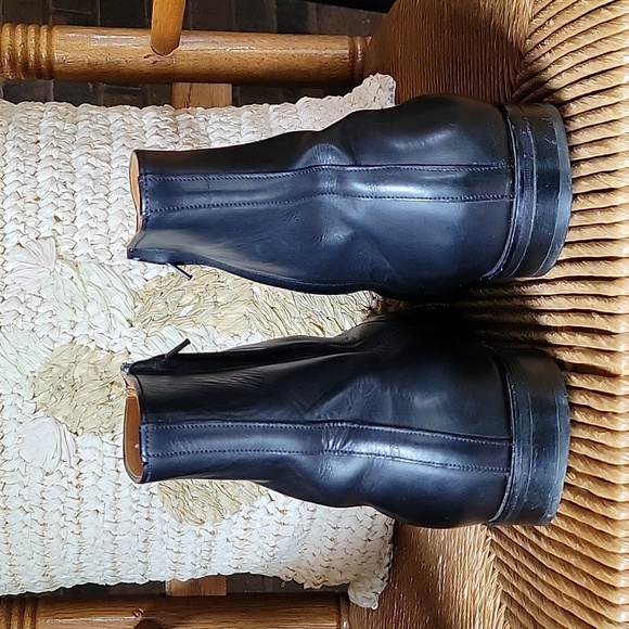 Hitchcock Exeter, EXTRA WIDE black leather chukka, ankle boots, size 10, 6E - Picture 4 of 12